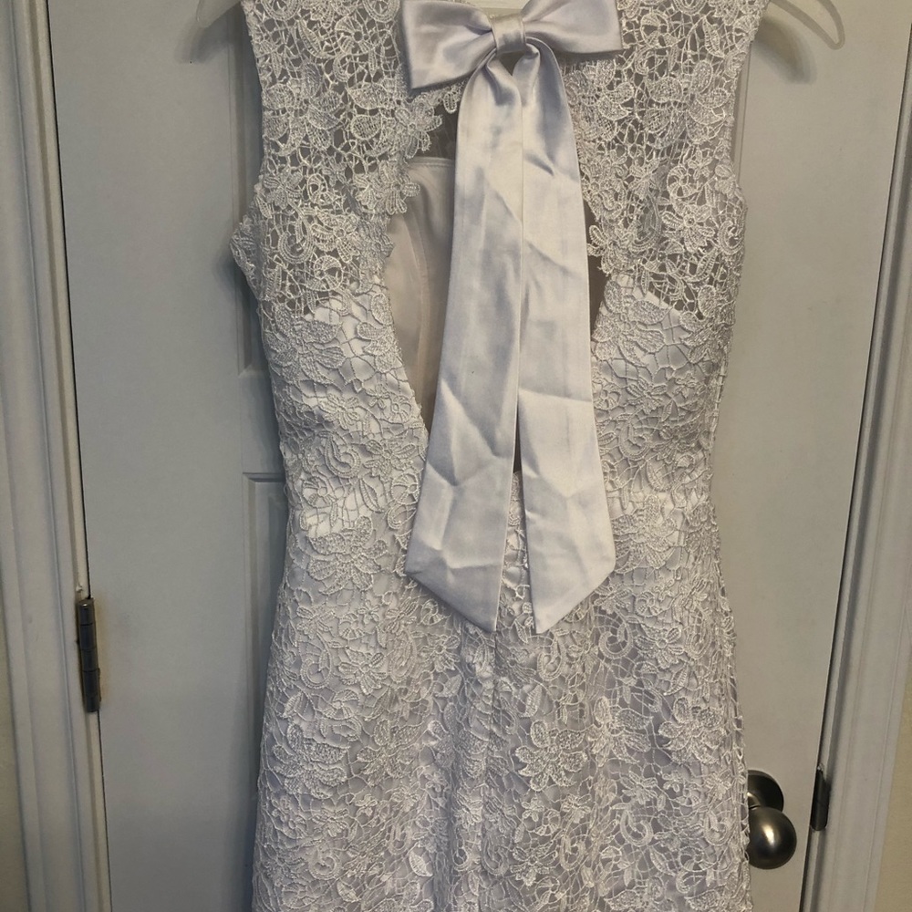 New Wedding Dress White Lace Mini - Picture 3 of 7